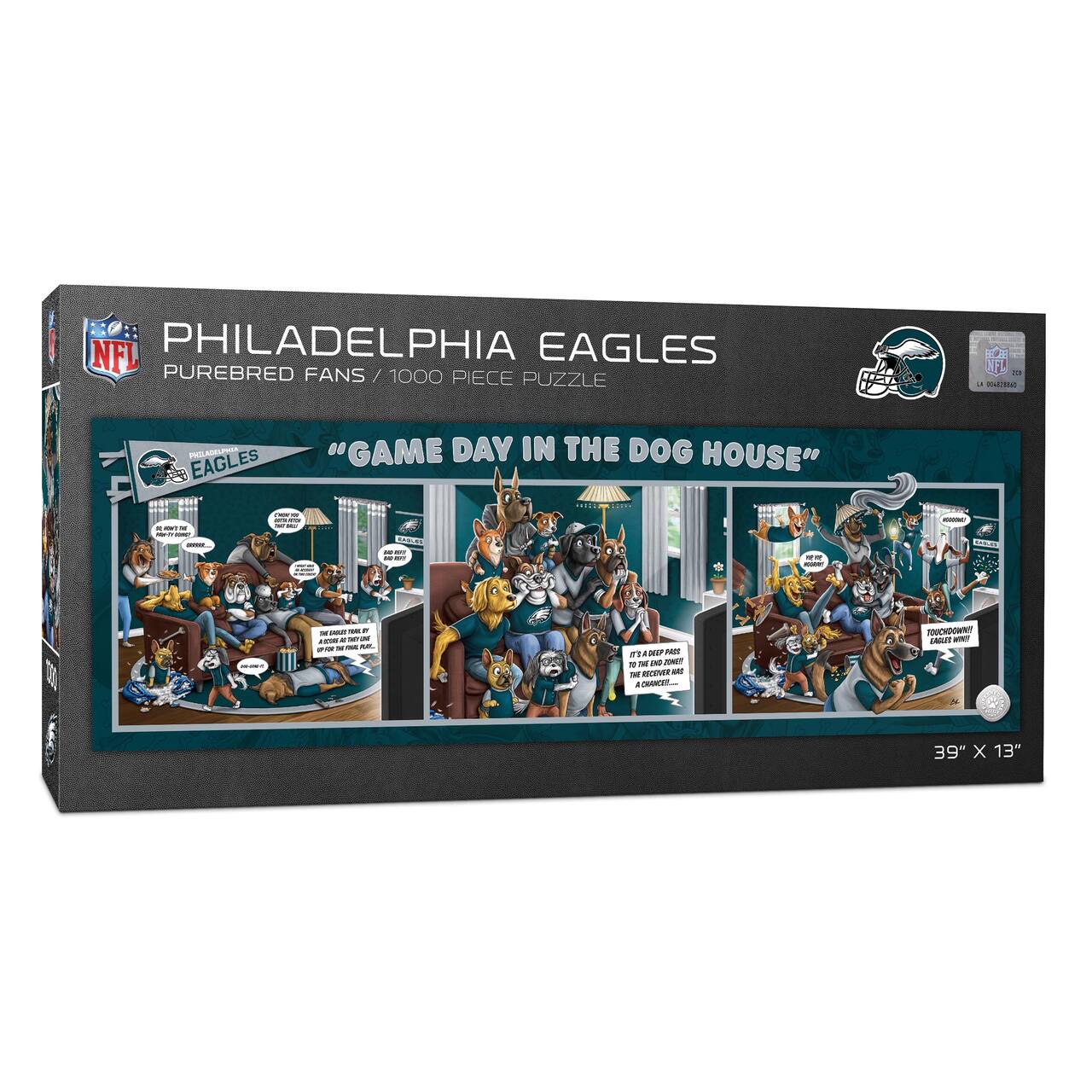 NFL Game Day in the Dog House 1,000 Piece Puzzle